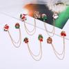 Reindeer Brooches Snowman Santa Claus Christmas Brooch Enamel Badges Xmas Pins Christmas Jewelry