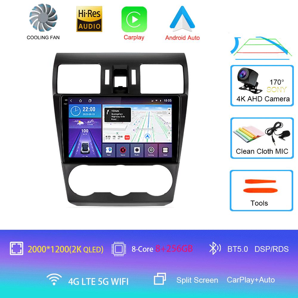 Android 14 Видеоплеер Автомобильный Радиоприемник Carplay Мультимедиа Для Subaru Forester 4 SJ XV WRX 2012- 2018 Автомагнитола GPS Стерео Головное Устройство