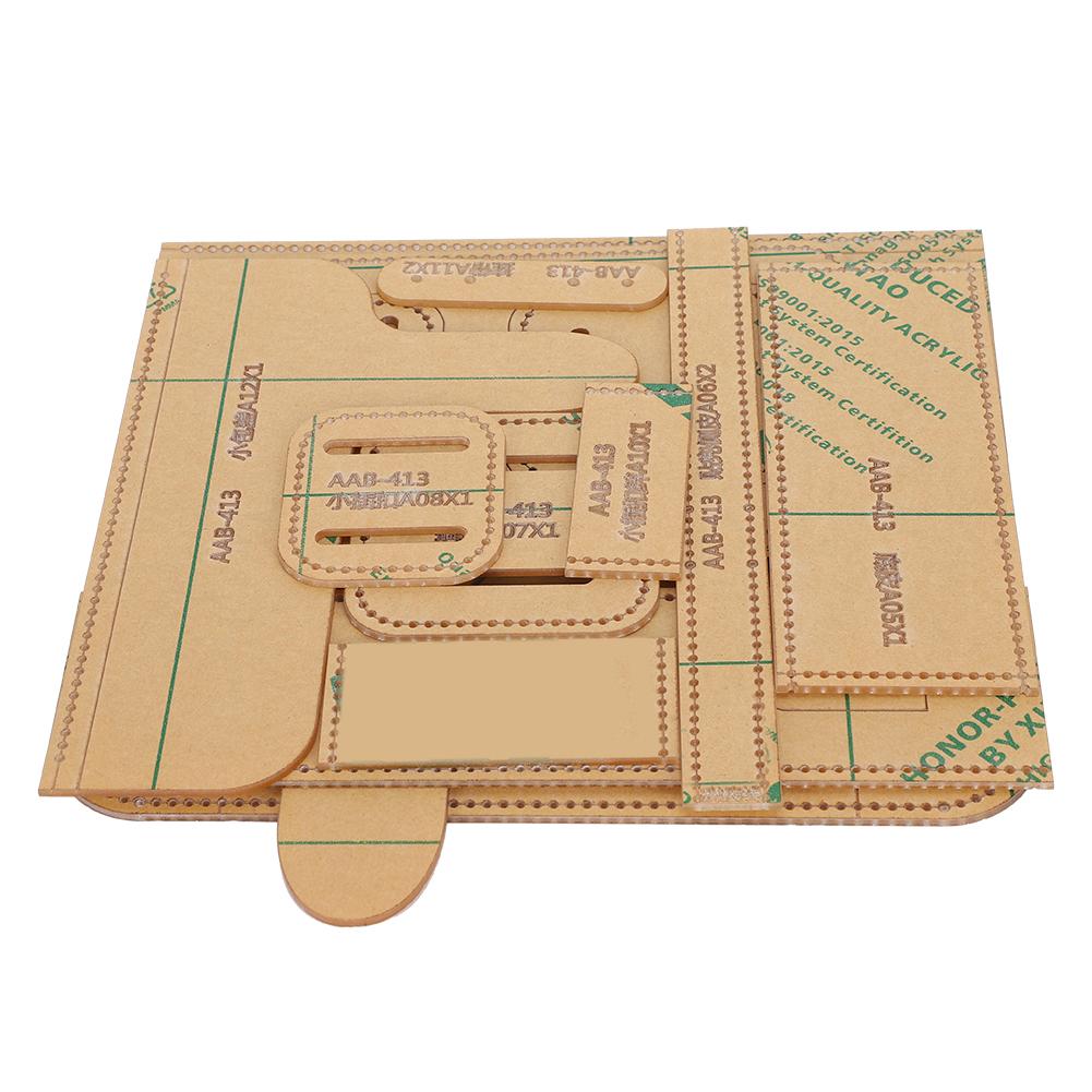 12Pcs Shoulder Bag Acrylic Template Leather Pattern DIY HandMade Drawing Craft Supplies