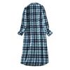Женская ночная рубашка, классическая клетчатая ночная рубашка на пуговицах, хлопковая ночная рубашка с длинными рукавами, пижамный топ, одежда для сна с воротником-бойфрендом