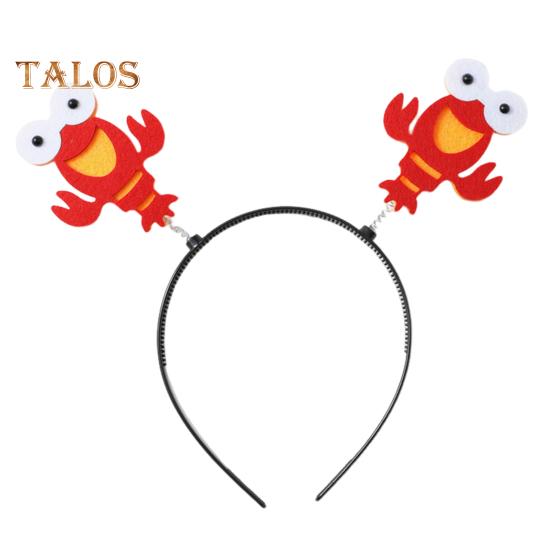 Забавный декор в виде краба, повязка на голову, весенний дизайн, повязка для волос с животными, обруч для волос с изображением краба, реквизит для фотосессии, аксессуары для волос