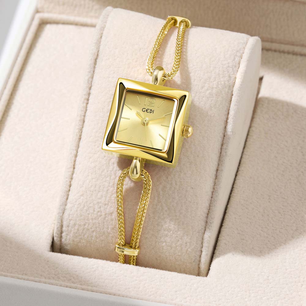 GEDI luxury Women's Quartz Watch niche Women Wristwatch Simple Square Bracelet Waterproof Ladies fashion Watches Gift