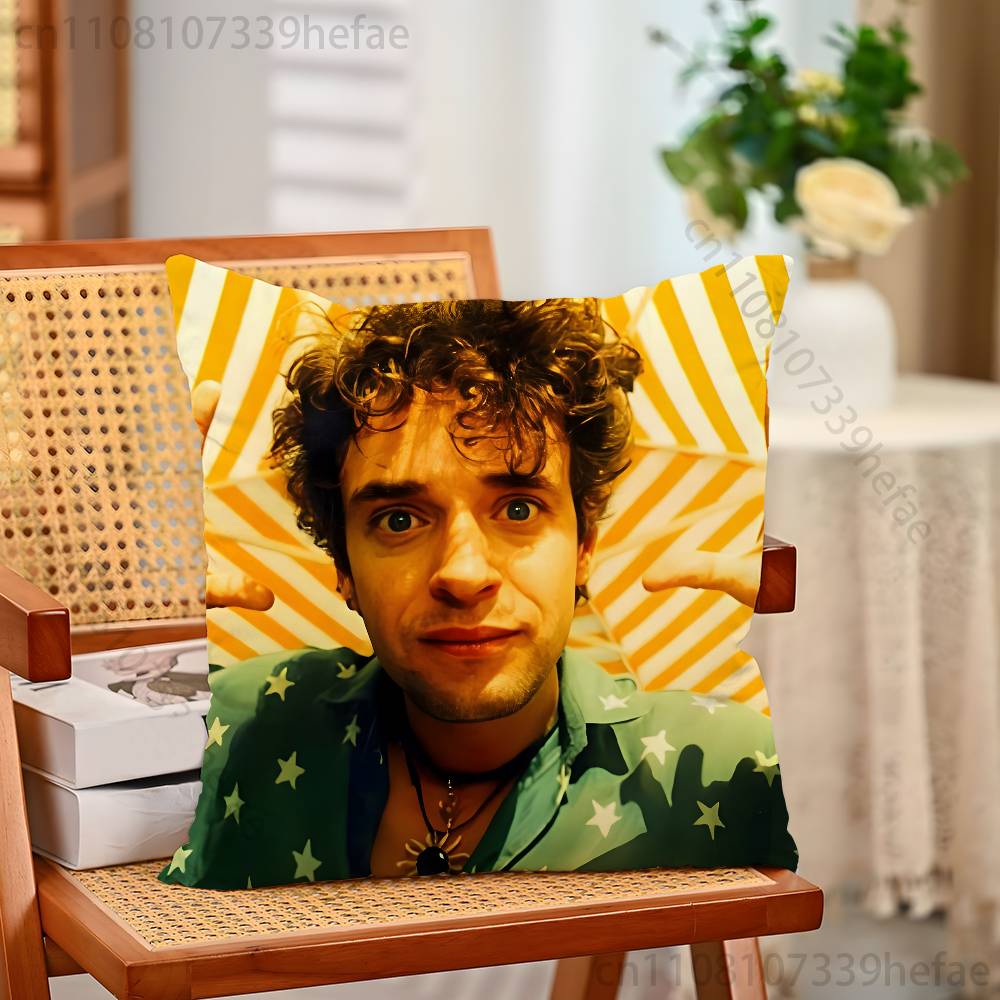 Singer Gustavo CCerati Funny Pillow Case Antidustmite Pillowcase Invisible Zipper Silky Short Plush Sofa Cushion Cover