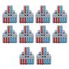 10pcs Terminal Blocks 2 Inlet 6 Outlet Electric Wiring Connectors LT‑623 ABS Plastic