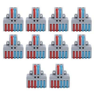 10 шт. Клеммные колодки 2 входа 6 выходов Разъемы для электропроводки LT‑623 ABS Пластик