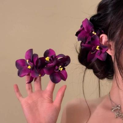 Заколка для волос с искусственным цветком, гавайский цветок, декор, боковая заколка для волос, волосы