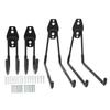 4 Pcs Garage Hook Heavy Duty Strong Bearing Tool Hanger Square and Curved Wall Mounted Hanging