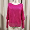 Women Tops Round Neck Lantern Long Sleeve Jumper Tops Loose Fit Glitter