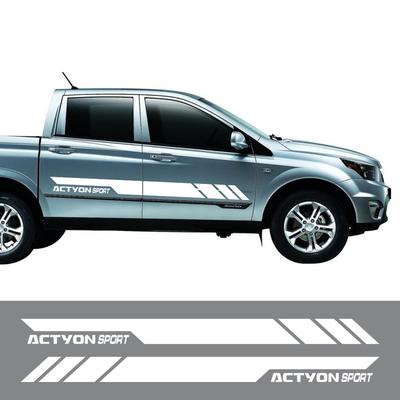 Автомобильная наклейка для Ssangyong Actyon Sport AX5 Грузовик Боковые полосы на двери Стиль Наклейки Пикап Виниловая накладка Аксессуары для тюнинга авто