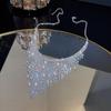 Trendy Rhinestone Tassel Choker: European & American Shiny Diamond Design for Women’s Bold Personality & Style