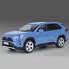 1/24 Toyotas RAV4 SUV Alloy Car Model Diecast Metal Toy Off-road Vehicles Car Model Simulation Sound and Light Children Toy Gift