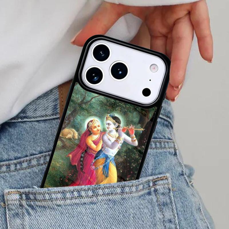 Чехол для телефона Lord Krishna Radha для iPhone 17ProMax 12 13 14 15 16e 17 Pro Max Plus Air Cover