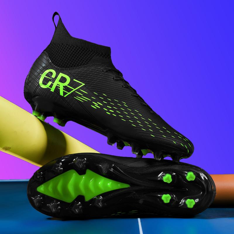 111 student football shoes men's and women's high-top spikes AG broken nails TF youth training competition sports shoes