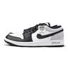 Jordan Air Jordan 1 Slip Resistant Coverage Balance Impact Resistant Low top Vintage Basketball Shoes Men's Black Gray 553558-132(Team59-SBOX)