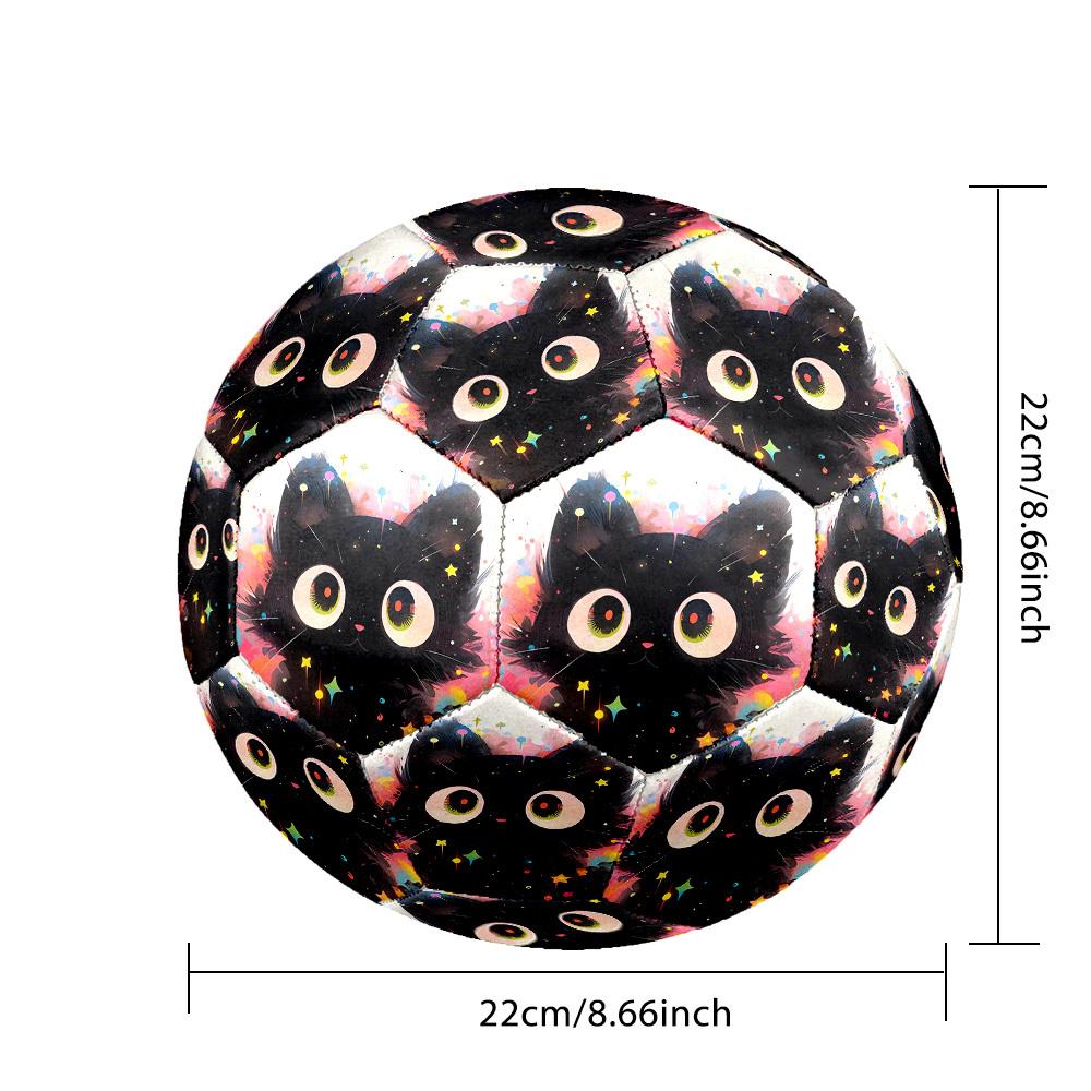 1pc Colorful Cat Dreams Theme Soccer Ball Football, Size 5, Lightweight PVC, Outdoor Training Soccer Ball,Gift j61466