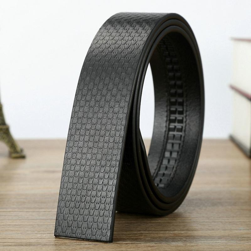 Ремень без оголовья, мужская автоматическая пряжка, без свинца, натуральная кожа, полоска из коровьей кожи первого слоя, ремень без пряжки, легкий ремень, пряжка на корпус