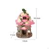 Storybook Shelter LED Solar Resin Cottage Sculpture for Garden, Yard, Patio