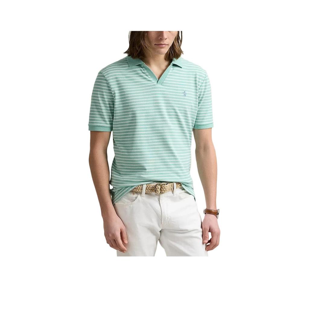 Polo Ralph Lauren Весна-Лето 25 Полоски Вышитый Логотип Футболка с коротким рукавом Мужские топы 710970111-003