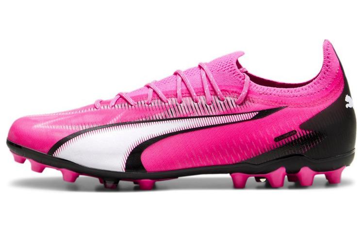 Men's Sneakers PUMA Ultra Ultimate MG Multi Ground Artificial Turf Pu Soccer Shoes Unisex Pink Black White