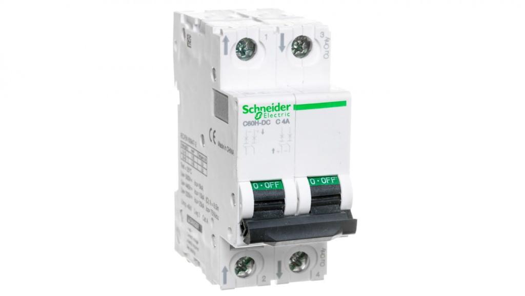 Circuit breaker 2P C 4A 10kA DC C60H-DC A9N61524