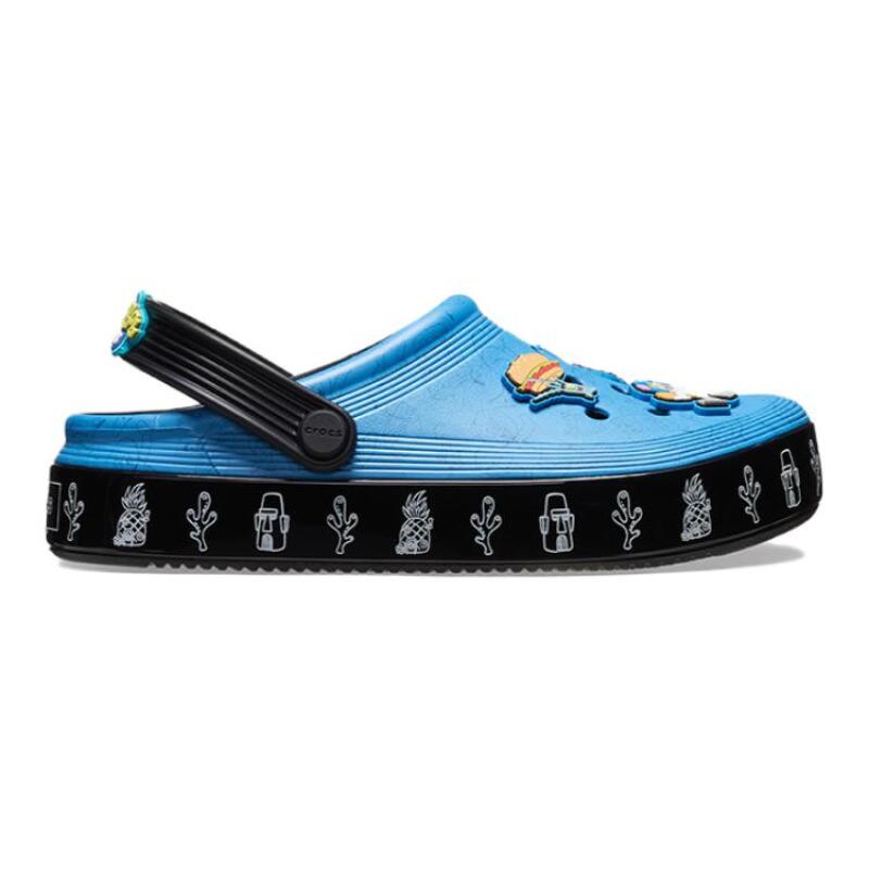 SPONGEBOB SQUAREPANTS SpongeBob SquarePants X Crocs Wrap Flat Children's Sandals Blue & Black Children's Style