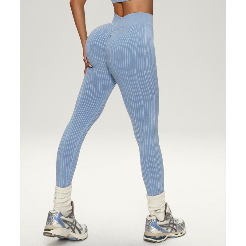 High Waist V-Cut Yoga Leggings Women With Butt Lifting Effect Tight Fit Workout Pants Pilates Running Fitness