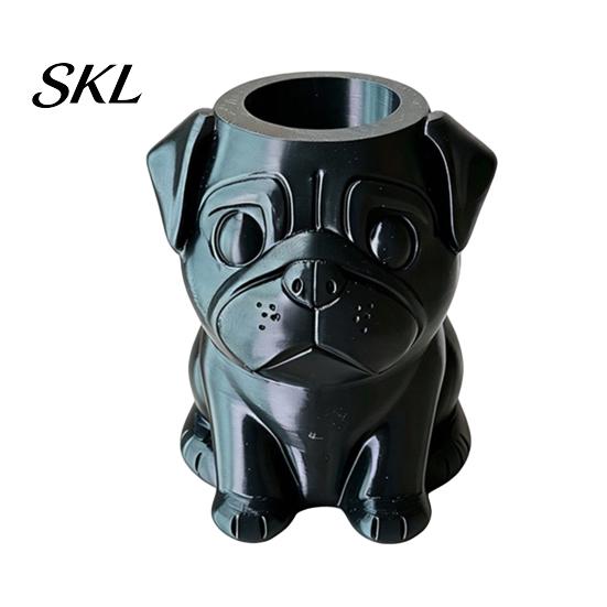 Indoor Succulents Planter 3D Printed Pug Pot, Decorative Dog Flowerpot for Desktop Decor Outdoor, Cactus Plants Container, Pet Lover Gift Pot