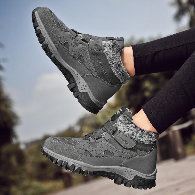 Женские зимние плюшевые зимние ботинки, нескользящие кроссовки для активного отдыха, женские теплые водонепроницаемые ботинки, модная теплая зимняя обувь
