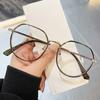 Retro Plain Makeup Versatile Myopia Glasses Frame Female Professional Can Match The Degree Square Round Face Thin Flat Light Male 1068