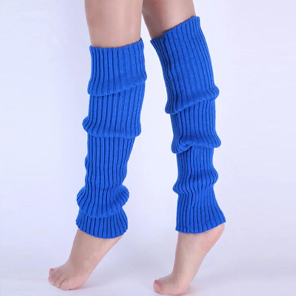 Women's Rib Knit Leg Warmers Knee High Socks Knitted Stockings Warm Comfortable Winter Fashion Legwear Apparel