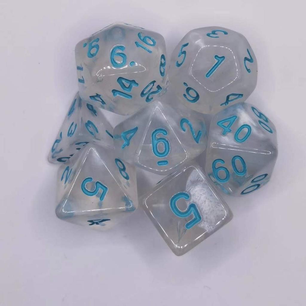 7 шт./лот, многогранные игральные кости из смолы D&D D4 D6 D8 D10 D% D12 D20, многогранные игральные кости TRPG, настольные игры