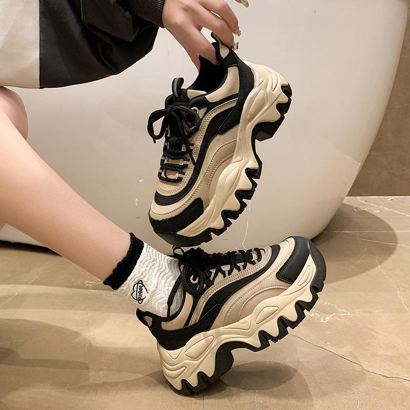 Женские модные кроссовки весна осень новые кроссовки для бега на открытом воздухе нескользящие износостойкие повседневные туфли кроссовки на платформе