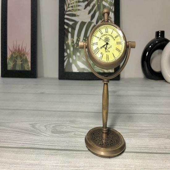 Элегантные латунные настольные часы 15,24 см, настольные часы в трофейном стиле для офиса, домашнего декора, идеальные рабочие часы, продуманный подарок для родителей на годовщину