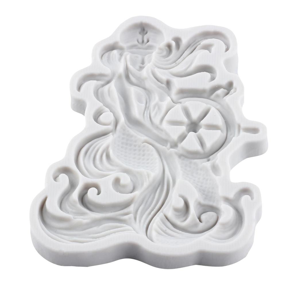 Силиконовые формы Русалка Форма для мастики Русалка Инструменты для украшения торта Топпер для кекса Конфета Шоколад Форма для гампасты