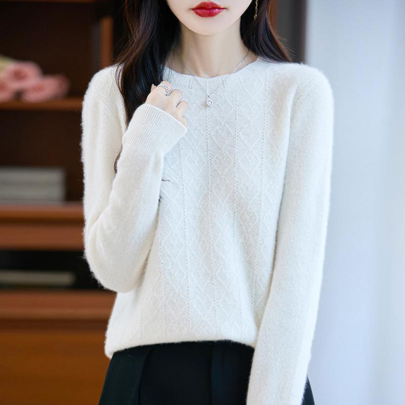 Женский кашемировый свитер Qinghe кашемир 30% кашемир 70% шерсть осенне-зимний пуловер теплый и модный