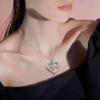 New Wish Heart Mom Double Love Mom Necklace with Diamond Letter Pendant