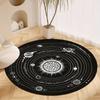S Black White Galaxies Round Rug Nonslip Area Rug Office Chair Mat Carpet For Living Room Bedroom Home Decor