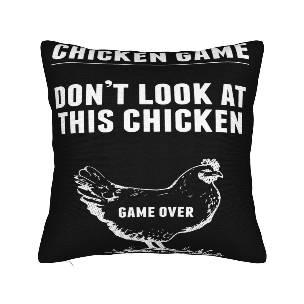 Decorative Pillowcases Chicken Game Dont Look At The Chicken Product Living Room Pillow Case Cover Zipper Multiple Sizes