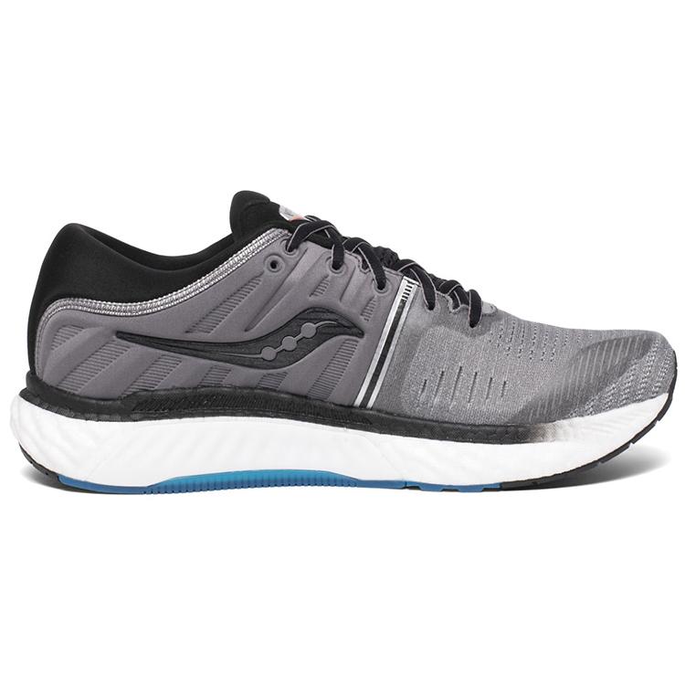 SAUCONY Сетчатая амортизация Hurricane Противоскользящая поддержка Легкие Низкие Кроссовки для бега Мужские Серый Черный S20544-25