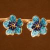 Enamel Floral Stud Earrings Colorful Drop Earrings Sweet Flower Earrings  Women