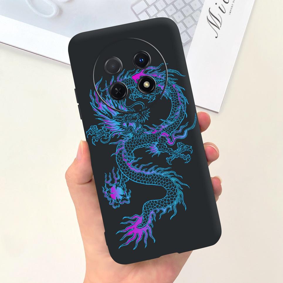 For Huawei Nova Y91 Cool Style Dragon Black Cat Soft TPU Shockproof Back Cover For Huawei NovaY91 Y 91 Phone Case Bumper Etui