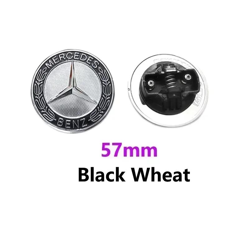 AXX2 1pcs/Lot 57mm ABS PVC Car Front Hood Emblem Badge Bonnet Car Accessories For Benz W204 W205 W212 W213 W221 W177 W246 GLA GLC CLA