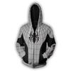 3D Digital Print Cosplay Hooded Zip-Up Sweatshirt Men Youth Casual Wear