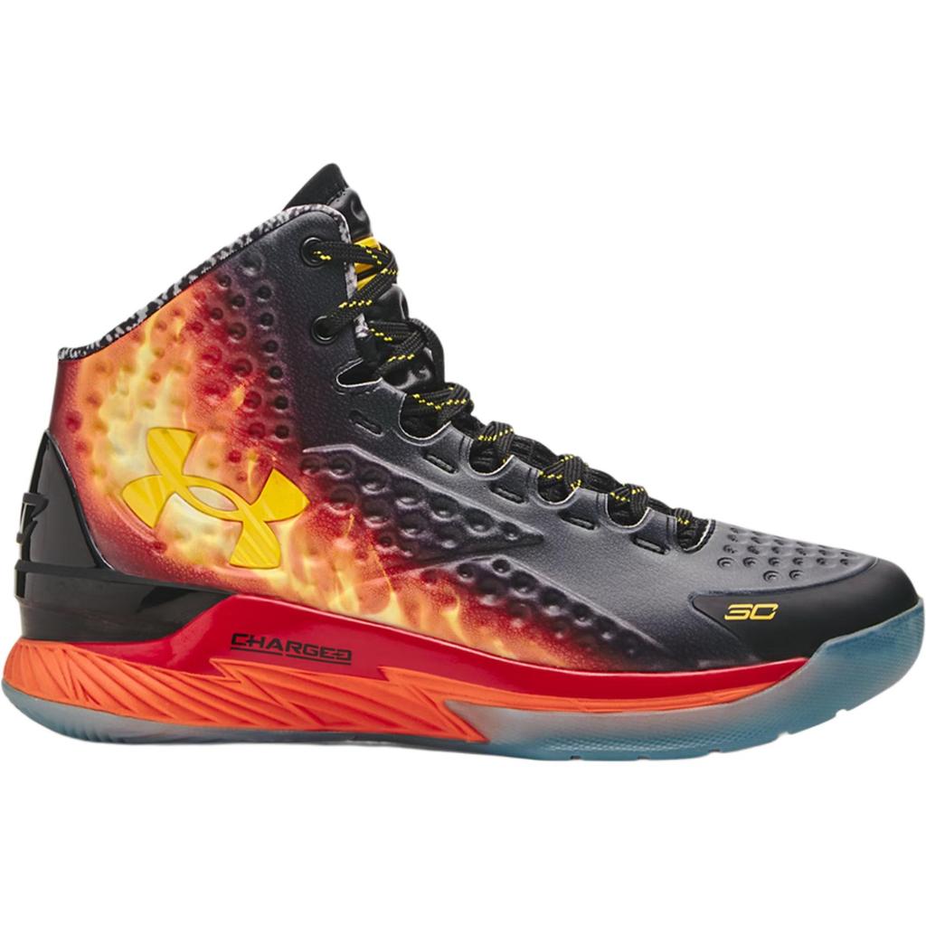 Under Armour Кроссовки Curry 1 GS Curry Jam Kids черные Team-Orange Taxi 3028139-001