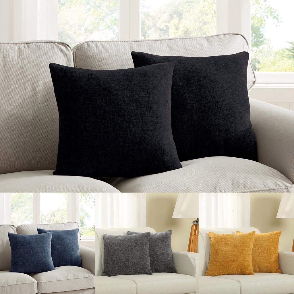 Cushion Cover Home Thickened Linen Pillowcase, Sofa Pillow, Bedhead Soft Package Cushion 2PC