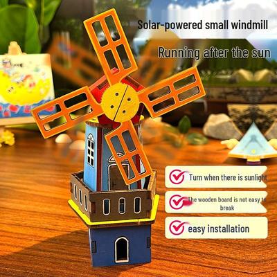 Набор для эксперимента «Сделай сам: Солнечный ветряк» для учеников начальной школы - Ручная образовательная научная игрушка
