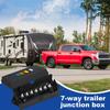 Водонепроницаемая распределительная коробка для проводки прицепа, 7-контактная, для быстрой идентификации кабелей, клеммная колодка для перепрокладки проводки лодки, морского транспорта, автодома