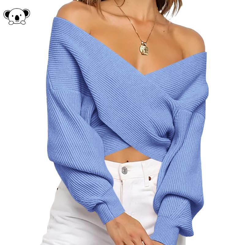 Striped V-Neck Loose Knit Sweater