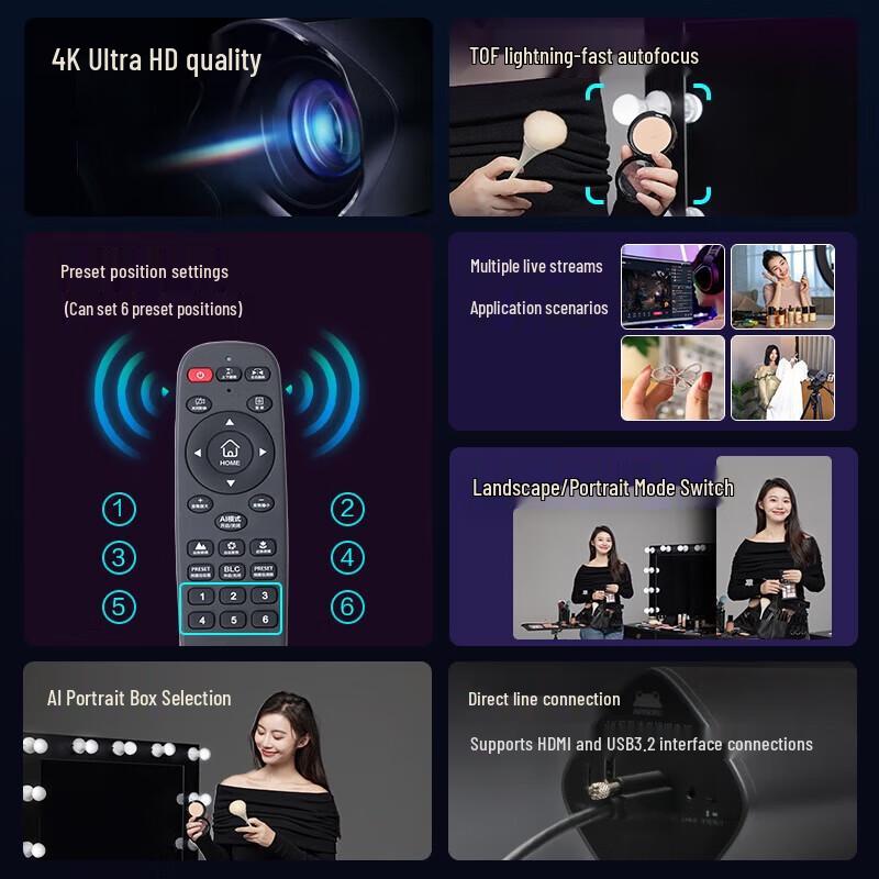 Aoni NX8Pro 4K Pro Live Streaming Webcam