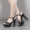 Summer Narrow Band Gladiator Sandals Sexy Ultra High Heels Stiletto Hollow Out Platform Pumps Female Roman Shoes